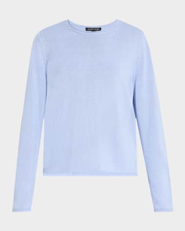 Eileen Fisher Crewneck Organic Cotton-Blend Sweater