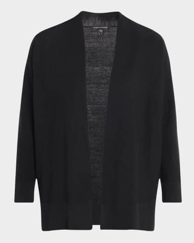 Eileen Fisher Open Organic Linen-Cotton Cardigan
