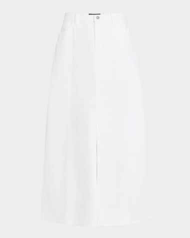Eileen Fisher Organic Cotton Denim Midi Skirt