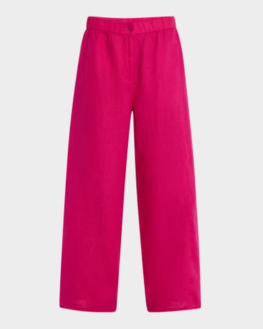 Eileen Fisher Wide-Leg Organic Linen Pants