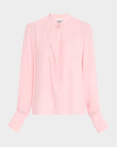 ARGENT Cutout Silk Double Georgette Blouse