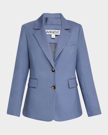 ARGENT Single-Breasted Seasonless Wool Blazer
