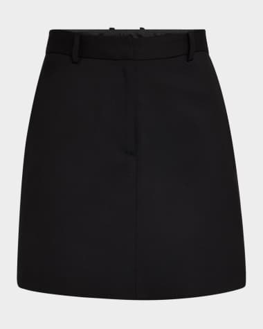 ARGENT A-Line Seasonless Wool Mini Skirt