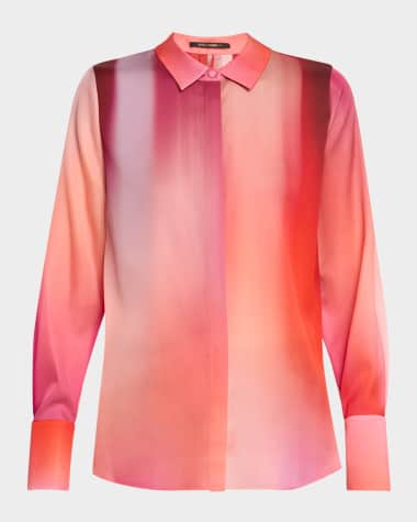 Kobi Halperin Cassi Ombre Button-Down Blouse