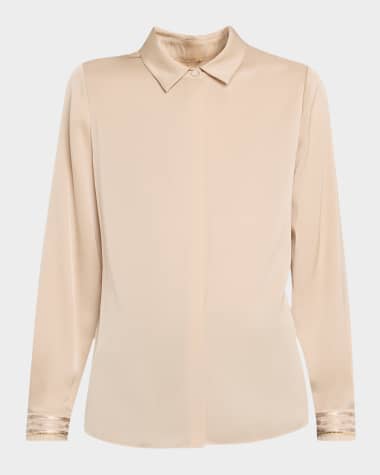 Kobi Halperin Devin Shimmer Embroidered Blouse