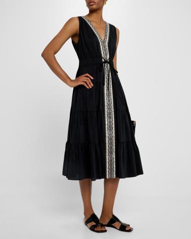 V-Neck Hardware One-Piece Swimsuit
