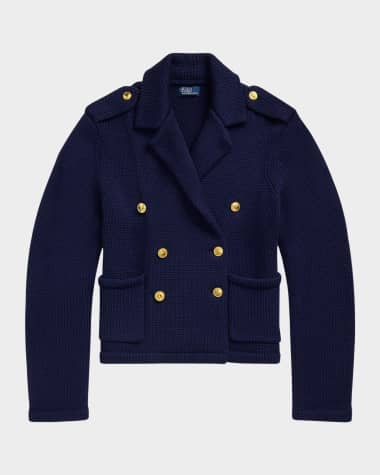 Polo Ralph Lauren Double-Breasted Wool Sweater Blazer