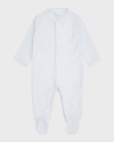 Marie Chantal Kid's Pointelle Embroidered Angel Wing Footie, Size Newborn-6M