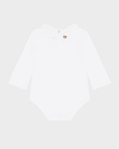 Marie Chantal Kid's Little Bear Embroidered Bodysuit, Size 3M-24M