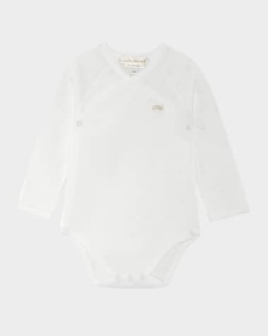 Marie Chantal Kid's Pointelle Angel Wings Bodysuit, Size Newborn-18M