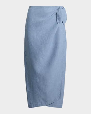 Polo Ralph Lauren Linen Tie-Wrap Skirt