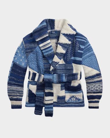 Polo Ralph Lauren Patchwork-Motif Wrap Cardigan
