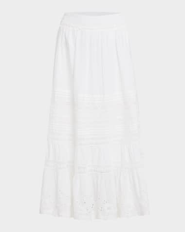 Polo Ralph Lauren Lace-Trim Cotton Voile Skirt