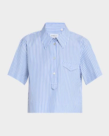Marella Veranda Boxy Striped Cotton Shirt