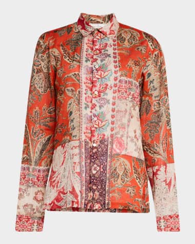 Pierre-Louis Mascia Floral-Print Cotton Top