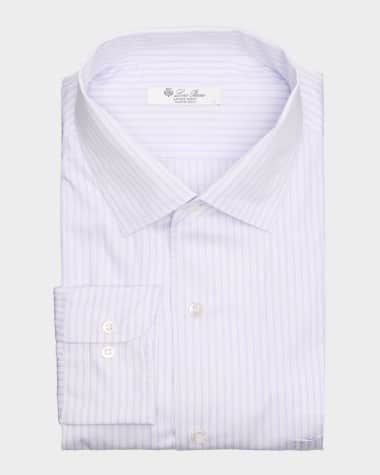 Loro Piana Men's Andre Summer Striped Cotton Shirt