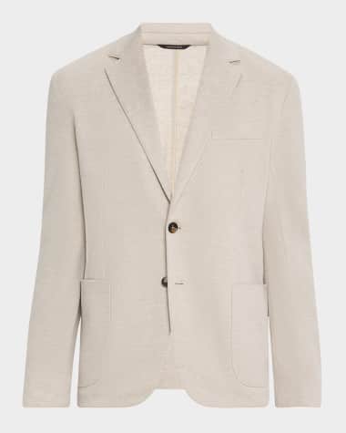 Loro Piana Men's Linen and Wool Pique Single-Breasted Sport Coat