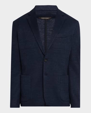 Loro Piana Men's Linen and Wool Pique Single-Breasted Sport Coat