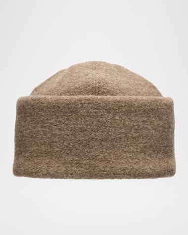 Loro Piana Men's Jocey Folk Felted Wool Beanie Hat