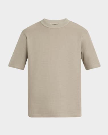 Loro Piana Men's Perledo Textured Cotton Crewneck T-Shirt
