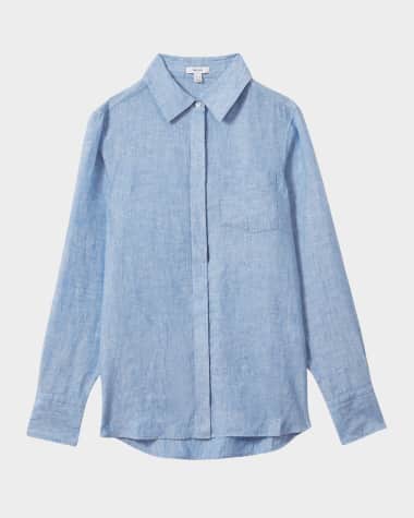 Reiss Belle Button-Down Linen Shirt