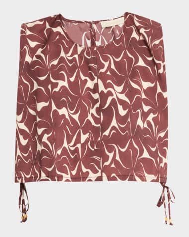Vanessa Bruno Callas Abstract-Print Crop Top