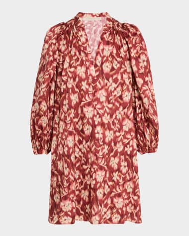 Vanessa Bruno Vanessa Floral-Print Cotton Mini Shift Dress