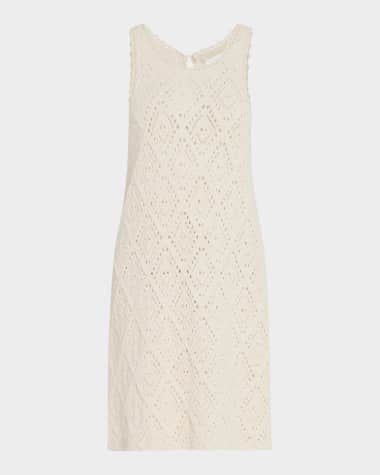 Vanessa Bruno Escarlett Pointelle-Knit Cotton Mini Dress