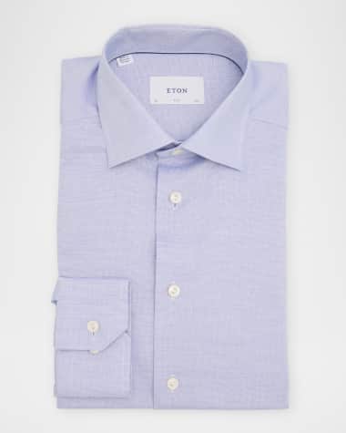 Eton Men's Signature Oxford Basketweave Slim-Fit Sport Shirt