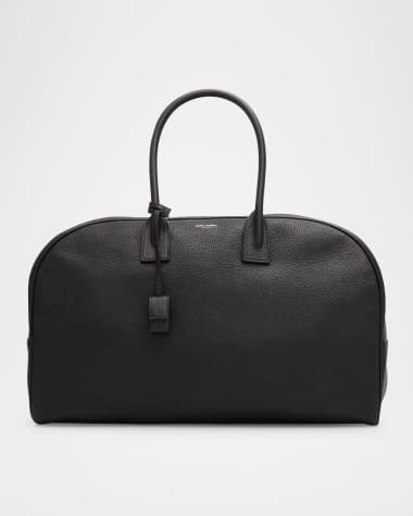 Saint Laurent Men's Leather Bowling Duffel Bag