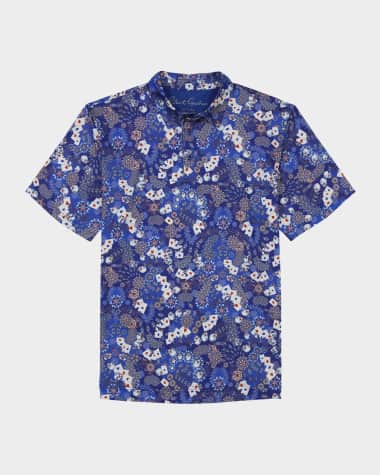 Robert Graham Men's Ace Of Skulls Knit Polo Shirt