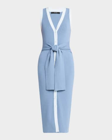 Toccin Victoria Sleeveless Button-Front Midi Dress