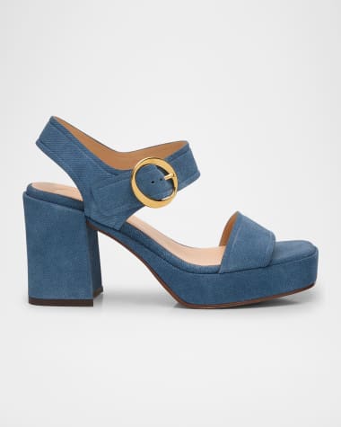 Odissi Brianne Denim Platform Sandals