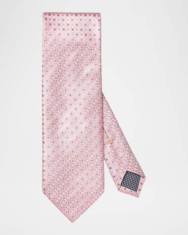 Eton Men's Geometric Circle Silk Tie