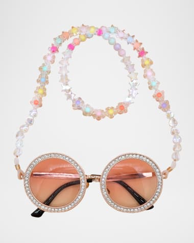 Bari Lynn Rhinestone Embellished Round Sunnies