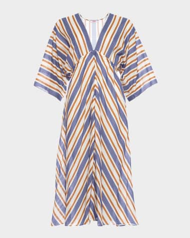 Eres Summer Striped Maxi Dress Coverup