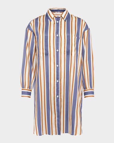 Eres Season Striped Shirt Coverup