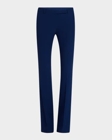 McQueen Bootcut Leaf Crepe Trousers