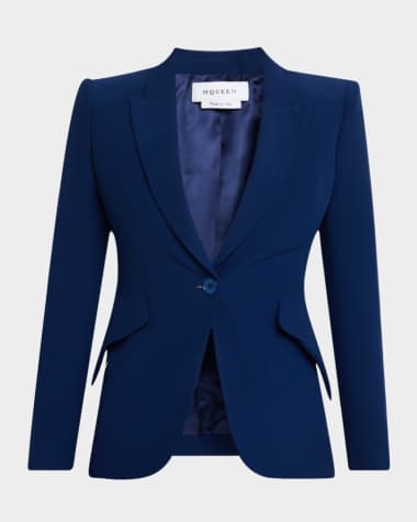 McQueen Single-Breasted Blazer Jacket