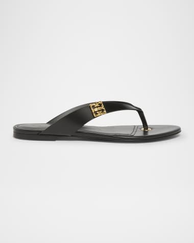 Givenchy 4G Liquid Leather Thong Sandals