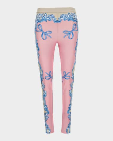 Versace Cameo Medusa-Print Lycra Leggings