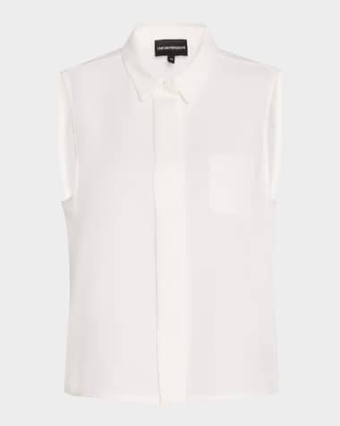 Emporio Armani Sleeveless Button-Down Blouse