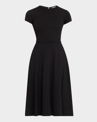 Emporio Armani Zip-Front Milano Jersey Midi Dress