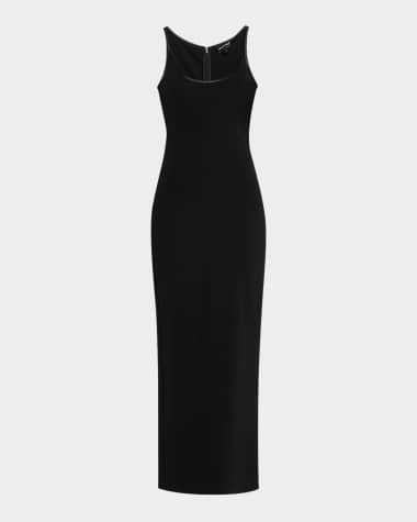 Emporio Armani Sleeveless Scoop-Neck Bodycon Maxi Dress