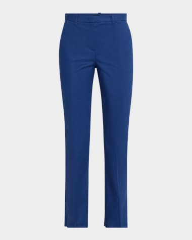 Emporio Armani Cotton Couture Cropped Slim Trousers