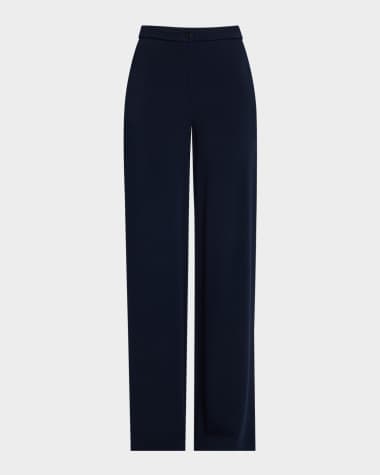 Emporio Armani Straight-Leg Pique Trousers