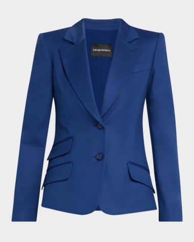Emporio Armani Cotton Couture Single-Breasted Blazer