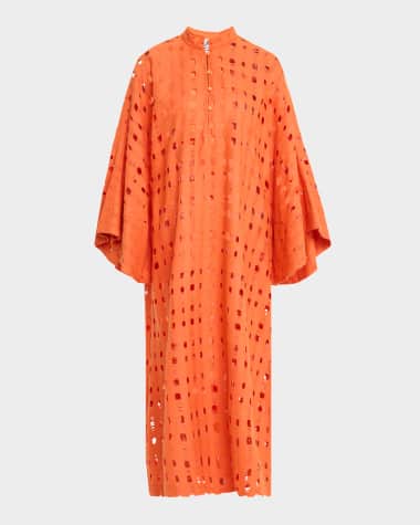La Vie Style House Cutout Woven Maxi Caftan