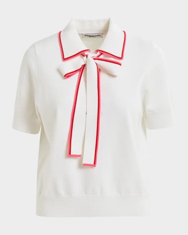 Essentiel Antwerp Hight Polo with Self-Tie Fabric Scarf
