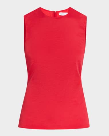 Rosetta Getty Fitted Crewneck Tank Top